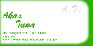 akos tuma business card